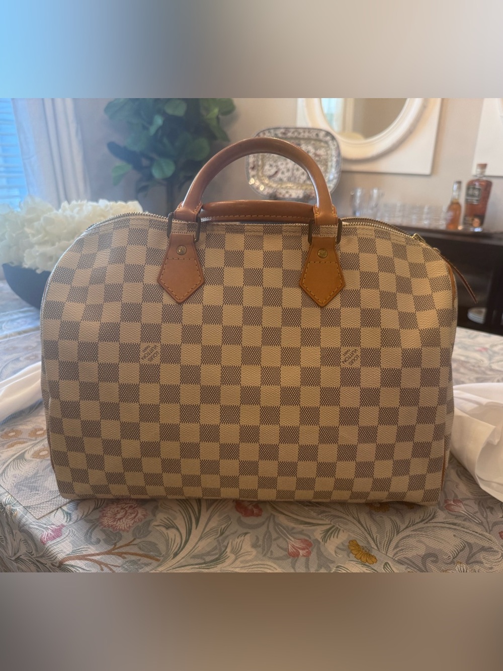 Authentic Louis Vuitton Speedy 30 Damier Azure